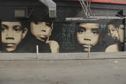 Los Hijos of the Revolution | Street Murals by Jessica Sabogal | 498 Stevenson Street, SoMa in San Francisco