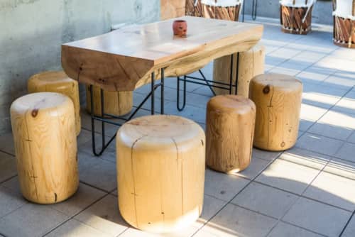 Organic Wood Stools | Chairs by Alma Allen | Ace Hotel LA in Los Angeles
