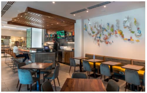 Reflected Light | Wall Sculpture in Wall Hangings by Jane Guthridge | Hilton Garden Inn Boulder in Boulder. Item composed of synthetic