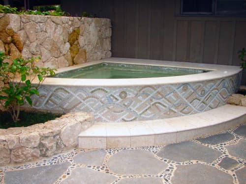 Secret Mosaic Spa | Art & Wall Decor by Dyanne Williams Mosaics. Item made of glass