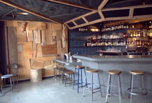 Custom Heavy Metal Seating | Chairs by Wylie Price | Ramen Shop in Oakland