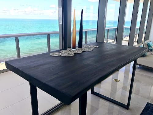 Bar Height Dining Table | Tables by Doro Designs. Item made of wood & steel