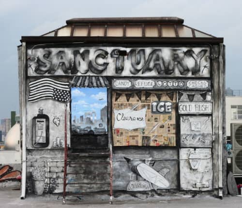 Sanctuary | Street Murals by Max Allbee | Greenpoint Brooklyn in Brooklyn