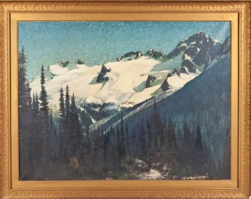 Forest and Snowcapped Mountains | Paintings by Henry Joseph Breuer | Mills College Art Museum in Oakland