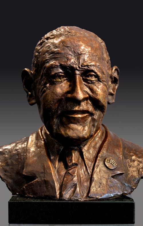 Leroy King long time Commissioner of the San Francisco Redevelopment Agency | Sculptures by Dina Angel-Wing | Fillmore Heritage Jazz Center in San Francisco. Item composed of bronze