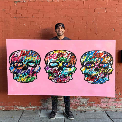 See Love, Hear Love, Speak Love | Oil And Acrylic Painting in Paintings by Ruben Rojas. Item composed of canvas