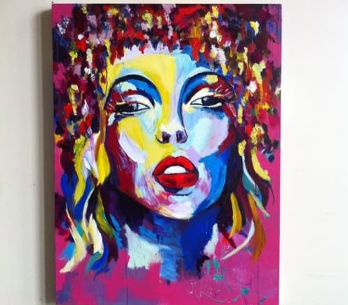Russian Hat | Oil And Acrylic Painting in Paintings by Taya Naumovich. Item composed of canvas