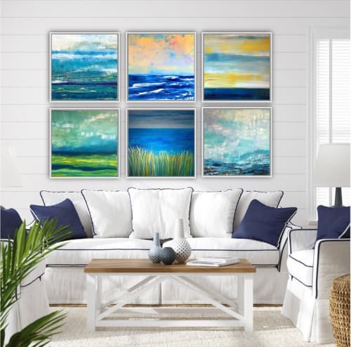 Wall Seascapes | Oil And Acrylic Painting in Paintings by Debby Neal Arts. Item composed of canvas