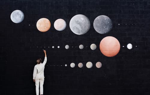 48 Moons | Murals by Stella Maria Baer | Call in Denver. Item made of synthetic
