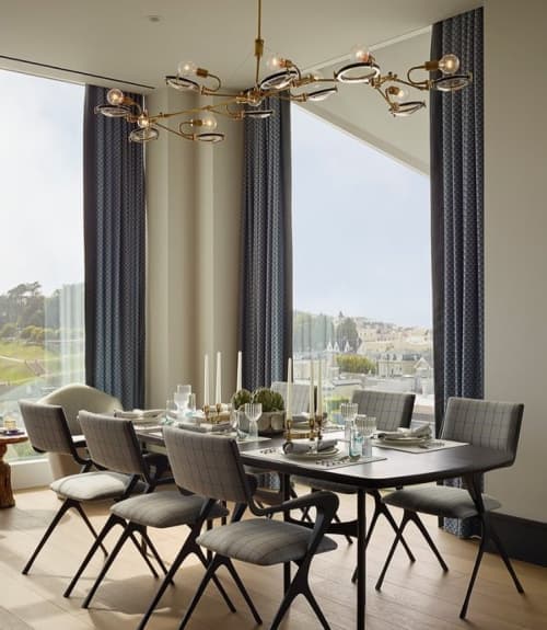 Lens Chandelier | Chandeliers by Neptune Glassworks. Item composed of brass and glass