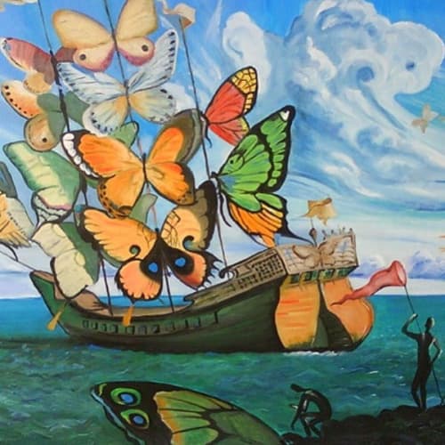 Departure of the Winged Ship | Paintings by Vladimir Kush | Petit Ermitage in West Hollywood