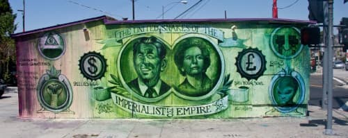 The United Snakes of the Imperialist Empire | Street Murals by Ben Slow | Silver Lake, Los Angeles in Los Angeles