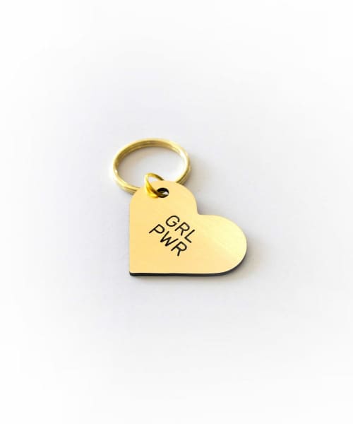 Girl Power Keytag | Accessory in Apparel & Accessories by Swell Made Co. | Honor Coffee Roasters in Newport Beach. Item made of synthetic