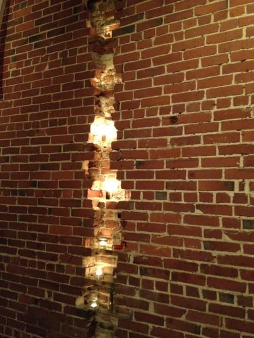 Brick Wall Crack Candle Stack | Furniture by TRUE Handcrafted | The Port Hunter in Edgartown
