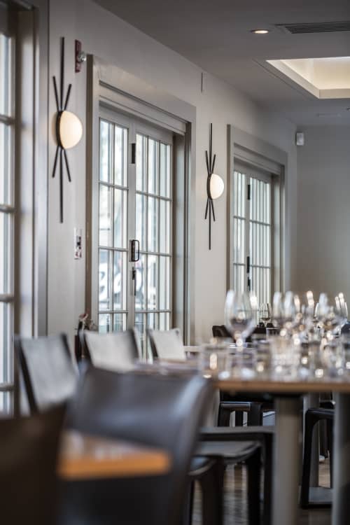 ADA Wall Sconces | Sconces by ILEX Architectural Lighting | Parsnip Restaurant & Lounge in Cambridge. Item composed of metal & glass
