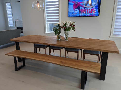 European White Oak Dining Table | Tables by Toncha Hardwood. Item made of oak wood