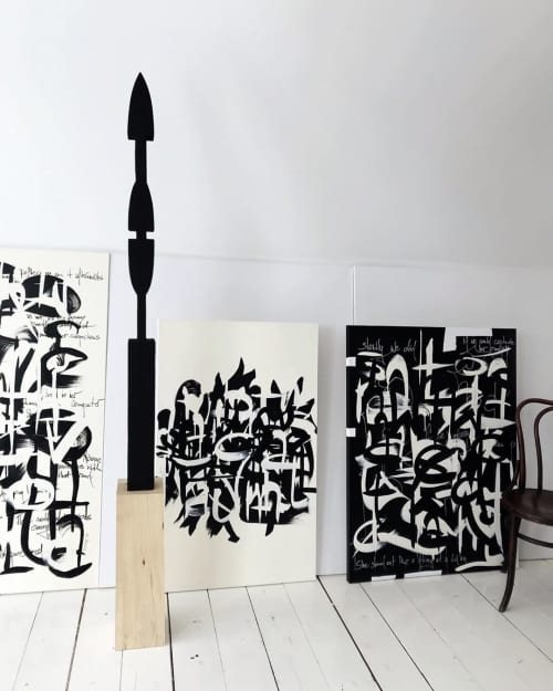 Charred Cedar Sculpture | Sculptures by Neshka Krusche. Item made of wood