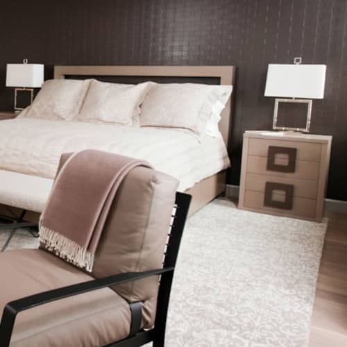 BD-75B Bed, ET-125C Bedside Tables and DR-129A Dresser | Beds & Accessories by Antoine Proulx Furniture, LLC. Item made of walnut