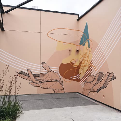 Offering | Murals by Allison Kunath | 555 aviation in El Segundo. Item composed of synthetic