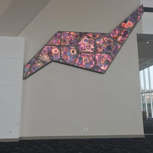 Glass Wall Art | Glasswork in Wall Treatments by Rock Cottage Glassworks | Charleston Civic Center in Charleston. Item composed of glass