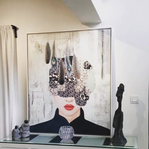 Artwork | Oil And Acrylic Painting in Paintings by Irene Hoff. Item composed of synthetic