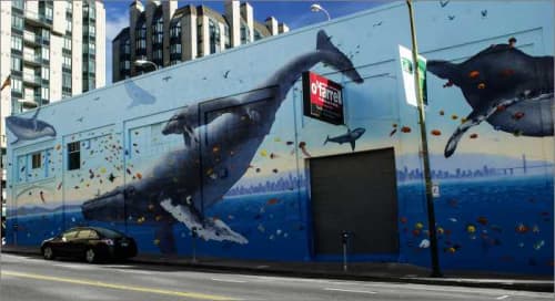 Ecology-Themed Mural | Street Murals by Lou Silva | Polk St, San Francisco in San Francisco