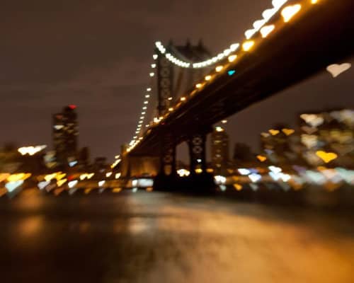 Manhattan Bridge Lights | Photography by Lisa Futterman Photography | Andaz 5th Avenue in New York