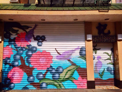 Springtime | Street Murals by Jana Liptak | 85 Chrystie Street, Manhattan in New York