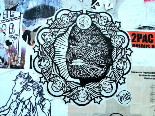 Cherubs | Street Murals by Stink Fish | Valencia Street, SF in San Francisco