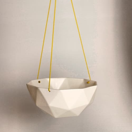Hanging Geo-Planter | Vases & Vessels by KL Studios. Item made of ceramic