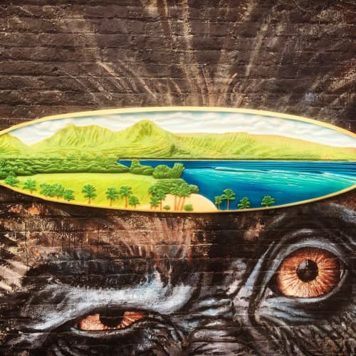 Recycled Surfboard Art | Sculptures by Carvinart. Item made of wood