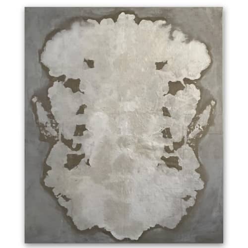 Is It Rorschach II | Oil And Acrylic Painting in Paintings by Kim Fonder. Item made of fabric & synthetic