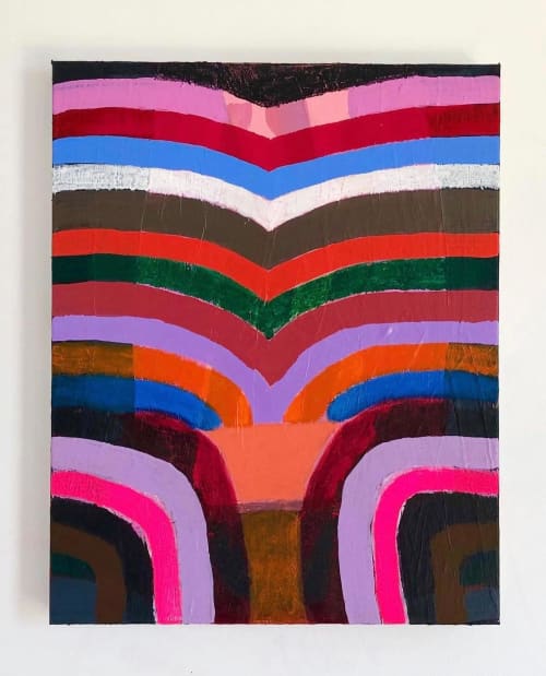 Orange Emanation | Oil And Acrylic Painting in Paintings by Sarah Boyts Yoder. Item made of canvas
