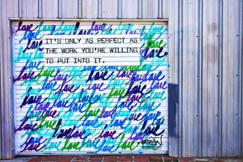 Only As Perfect As | Street Murals by Ruben Rojas. Item made of synthetic