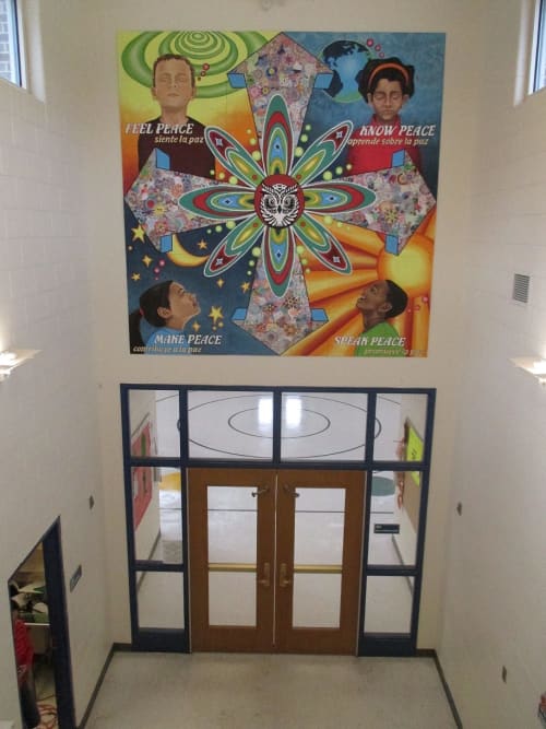 Peace Begins with Me | Murals by Mix Masters Murals | Willard Elementary School, Evanston, IL in Evanston