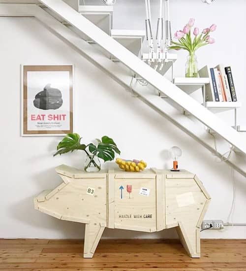 Sending Pig | Side Table in Tables by MARCANTONIO. Item made of wood