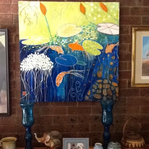 “Floating Fantasy” Painting by Rhonda Davies Art Wescover Paintings