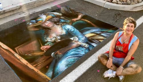Pavement Art | Street Murals by Lori Escalera. Item made of synthetic