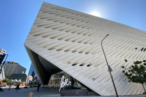 Love Sculpture The Broad | Public Sculptures by Ruben Rojas | The Broad in Los Angeles. Item composed of steel