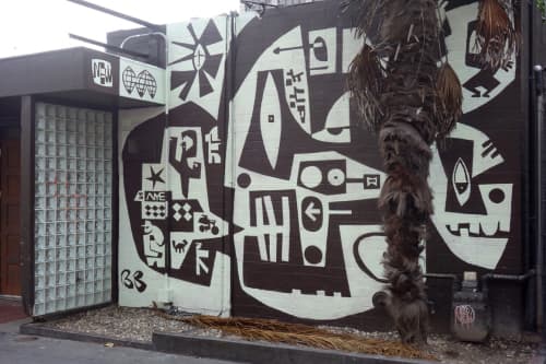 Black & White Mural | Murals by Brian Barneclo | Chambers in San Francisco