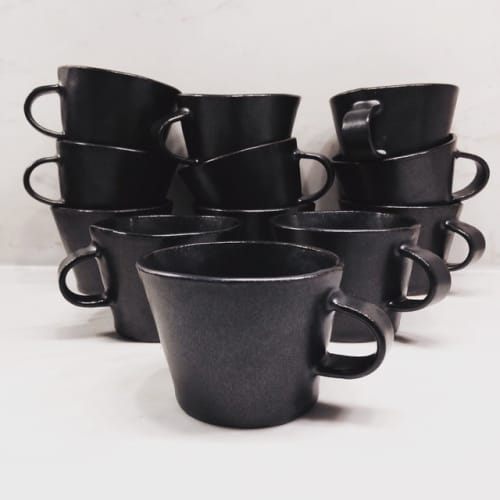 Octavia Cappucino Cup | Drinkware by Len Carella | Octavia in San Francisco. Item composed of stoneware