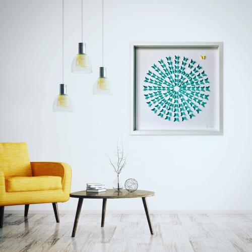 The One That Got Away - Aqua Green | Wall Sculpture in Wall Hangings by Lorna Doyan | North London in London