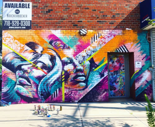 Mural | Street Murals by Bianca Romero | Lombardy Walls in Brooklyn. Item made of synthetic