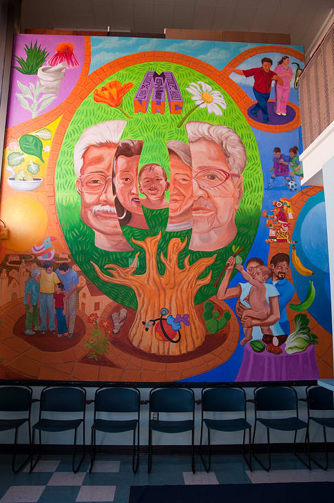 The Right To Good Health | Murals by Joaquin Newman | Mission Neighborhood Health Center in San Francisco