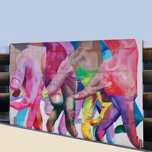 Untitled (Walking Fingers) | Street Murals by Case Maclaim | Playa Vista, Los Angeles in Los Angeles