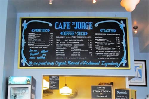 Custom Menu Board | Signage by Gentleman Scholar Signs | Cafe St. Jorge in San Francisco