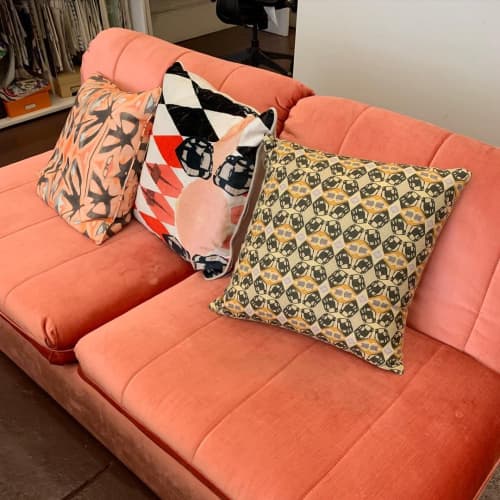 Custom Rock Hard Pillows by Philomela Textiles & Wallpaper | Wescover