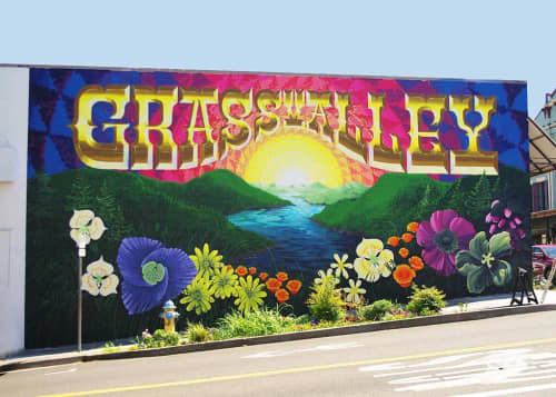 Grass Valley Mural | Street Murals by Justin Lovato | Mill and Main Street, Grass Valley in Grass Valley