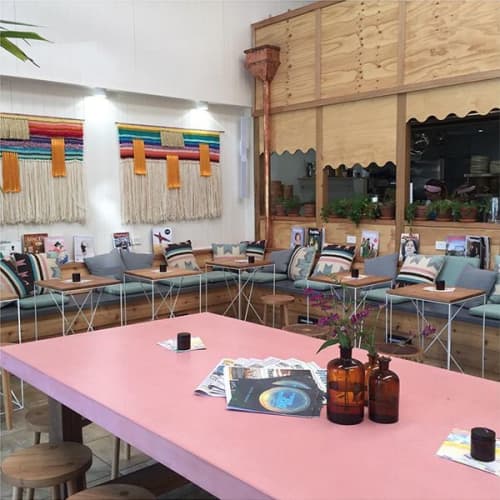 Gold and Rainbow | Macrame Wall Hanging in Wall Hangings by Maryanne Moodie | Combi Byron Bay in Byron Bay. Item made of fabric