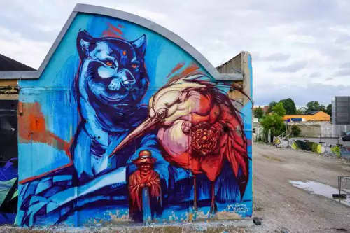 Puma & Bird | Street Murals by Armin Nasca | Kunstpark Ost in Munich